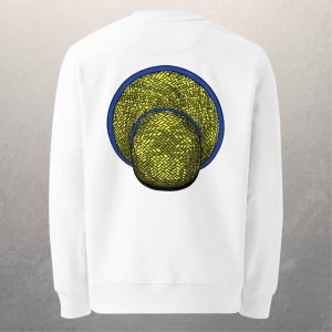 Sweat en coton biologique unisexe - 350g/m² - Le Chapeau cambodgien bleu