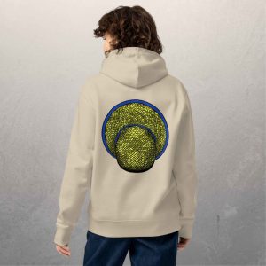 Sweat à capuche en coton biologique unisexe - 350g/m² - Le Chapeau cambodgien bleu