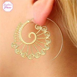 Boucles d’Oreilles Spirales Dorées