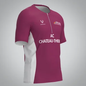 T-shirt Trail zip Homme V2.1 AC Chateau Thierry