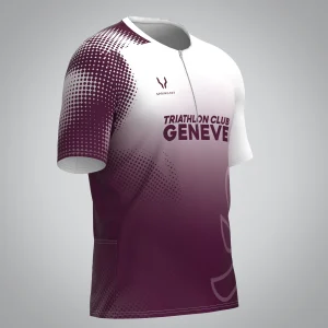T-shirt Trail zip Homme V2.1 Triathlon Club Genève