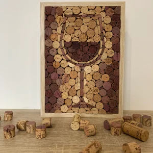 Tableau en bouchons de liège « Verre de vin »