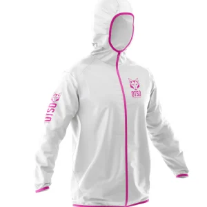 Waterproof Jacket - White & Fluo Pink