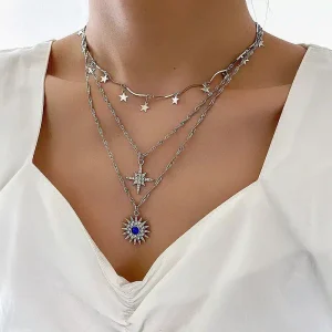 Pack Colliers Fantaisie Multirang Étoile et Soleil