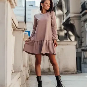 Robe Automne Courte à Dos Nu