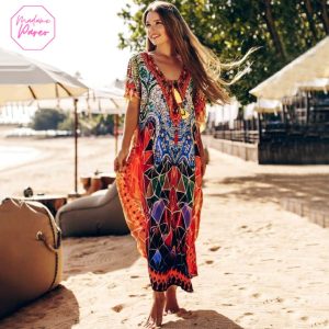 Robe paréo multicolore