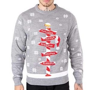 À Tous les Vents – Direction du Pub – Pull Noël Humour