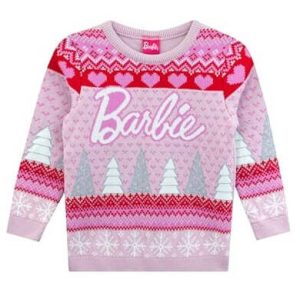 Barbie Brille – Scintillant pour Filles – Pull de Noël Barbie