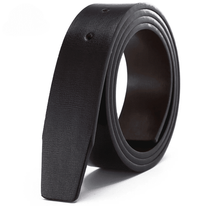 Ceinture Noir pour Homme Réversible Sans Boucle Style Lisse – Image 2