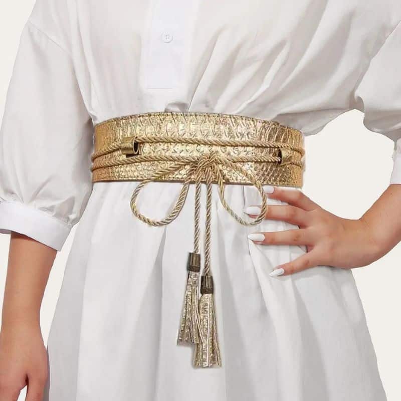 Ceinture Large Dorée pour Tenue Élégante – Image 2