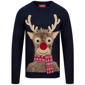 Cerf Volant Festif – Poilu – Pull Noël Homme