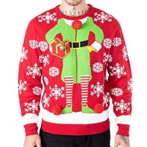 C&rsquo;est Cadeau – Lutin et Pompons – Pull de Noël Déguisement