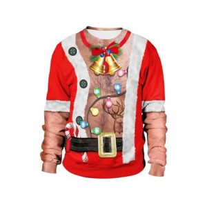 Clochette Rebelle – Imprimé 3D Festif – Pull de Noël pour Homme