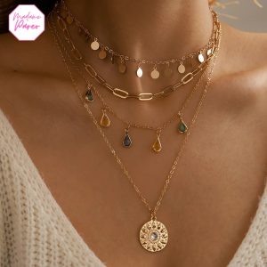 Collier Tour de Cou Multirangs
