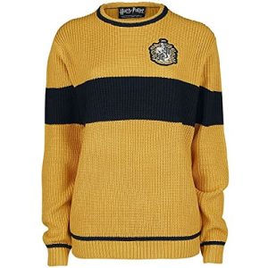 Comme à l&rsquo;École – Blason de Poufsouffle – Pull de Noël Harry Potter