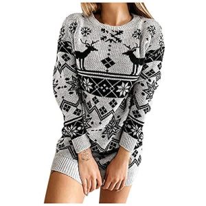 Comme en 1980 – Rennes de Face – Robe de Noël Grise