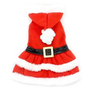 Costume de noël chien Mère Noël – Pull de noël chien – Rouge
