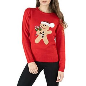 cuisine sucrée -bonhomme pain d&rsquo;épice, sucre d&rsquo;orge- Pull Noël Femme