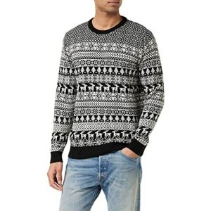 Des Rennes & Des Sapins British – Blanc/Noir – Pull Moche pour Homme