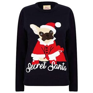 En Vérité, C&rsquo;est Lui – Le Petit Secret du Père-Noël – Pull de Noël pour Femme