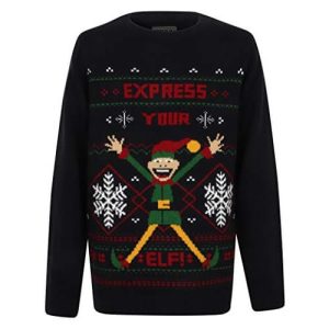 Express You Elf – Petit Lutin de Noël – Pull de Noël pour Enfant