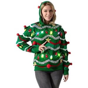 « Festive Fairisle » – Pull Rouge avec Père Noël et Rennes – Pull de Noël Unisexe.