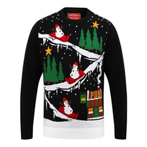 Glissade de Noël – Pull de Noël avec Bonhomme de Neige