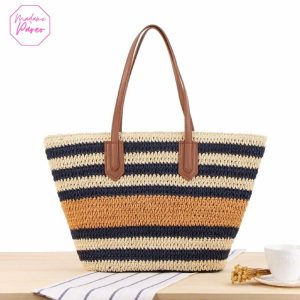 Grand Sac de Plage à Rayures