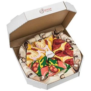 Hawaïenne – Lot 4 Paires Chaussettes – Chaussette dans Boîte Pizza