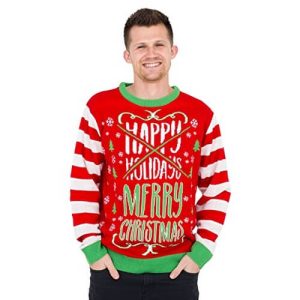 Jamais Assez – Merry Christmas, Happy Holidays – Pull de Noël Homme