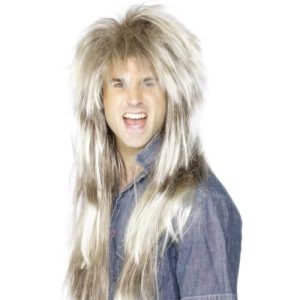 Jerry – Perruque Cheveux Long Style Guitariste – Blond Platine