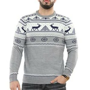 Joyeux Noël – Renne Nordique  – Pull de Noël pour Homme