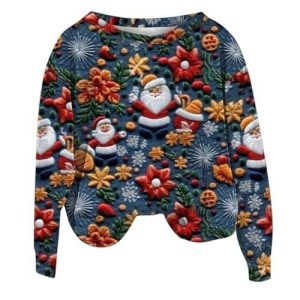 Joyeux Père-Noël – Rouge Flamboyant – Pull de Noël Original