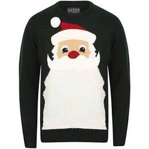 Le Barbu – Tête de Père-Noël – Pull Moche Homme