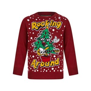 Marre du pot – Sapin, « Rocking around » – Pull de Noël Enfant / Bébé