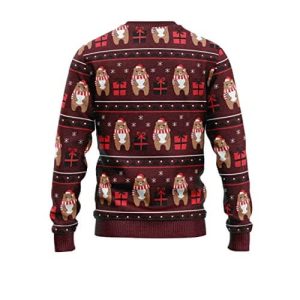 Ours et cadeaux – Lasagne, ours, rouge- Pull Noël Homme