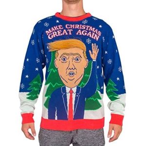 Trump&rsquo;s Crazy Coiffure – Faites briller Noël en 3D – Pull Moche de Noël Unisexe