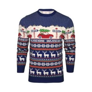 Rudolph Rouge Festif – Pull de Noël à Motifs – Pull Moche pour Homme