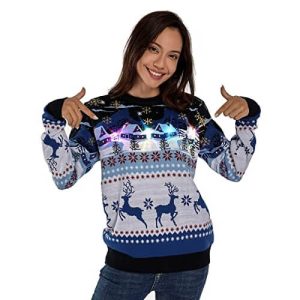 Rudolph en Technicolor – Charme Kitsch Rouge & Vert – Pull Moche Unisexe de Noël