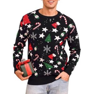 Rudolphe l&rsquo;Eclairé – En Pull Tricot – Pull de Noël pour Homme
