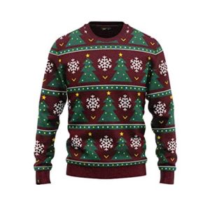 Sapin sans tronc – Lasagnes, sapin, marron- Pull Noël Homme