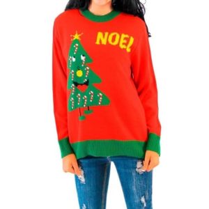 Sapin et sucres d&rsquo;orge – « Noël » – Enfantin – Rouge