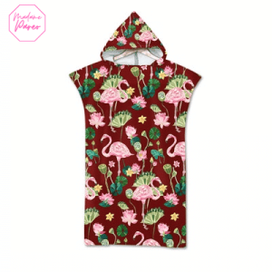 Serviette de plage à capuche tropicale