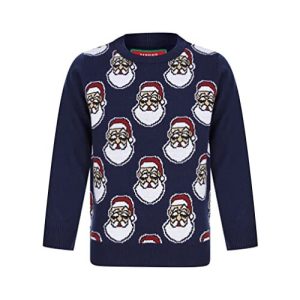 Têtes de Santa – Père noël, bleu – Pull de Noël Enfant / Bébé