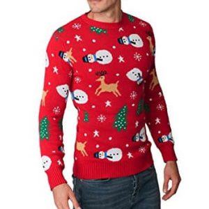 Too Much – Bonhomme de Neige, Rennes et Sapins – Pull de Noël Homme