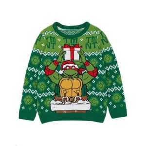 Tortue Festive – Michelangelo Noël – Pull Enfant